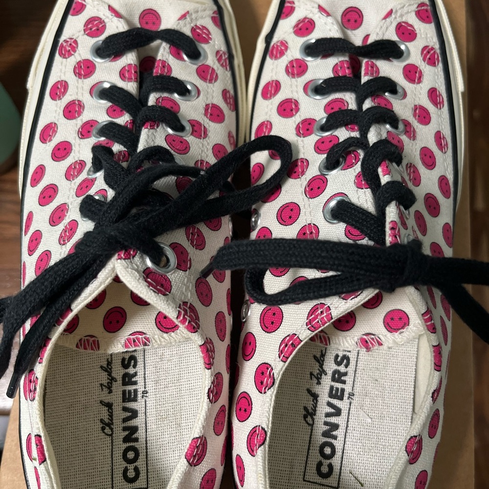 Converse Sneakers With Smiley Faces